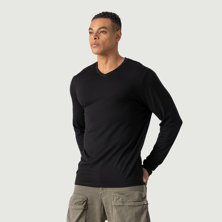 Men's  Merino 170g V-Neck Long Sleeve Crew