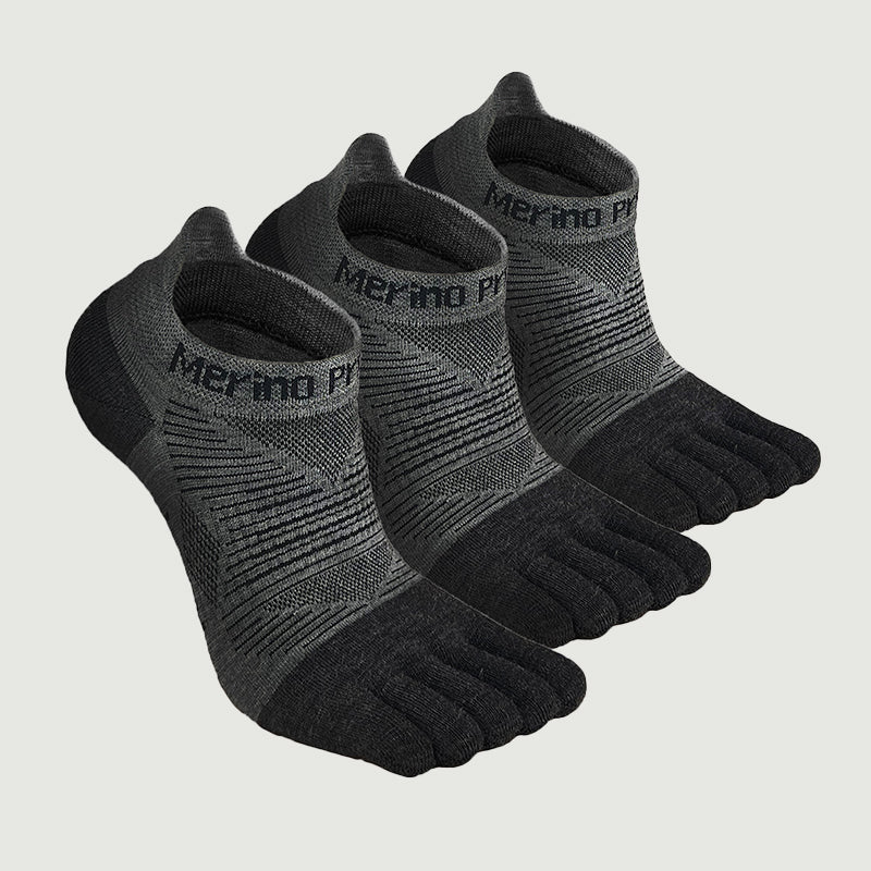Unisex Merino No‑Show Toe Socks