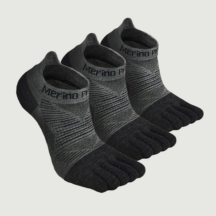 Unisex Merino No‑Show Toe Socks
