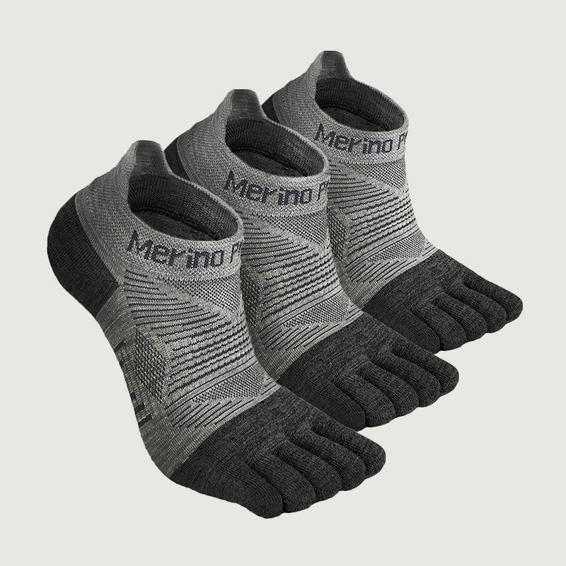 Unisex Merino No‑Show Toe Socks